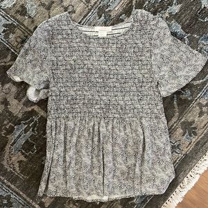 Smocked Peplum Top